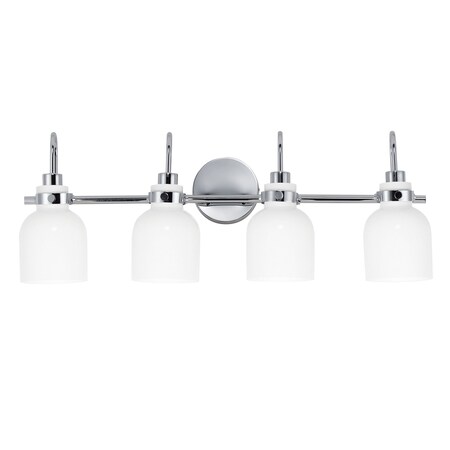 Maxim Lighting Milk 4-Light Bath Vanity, Polished Chrome 12334WTPC